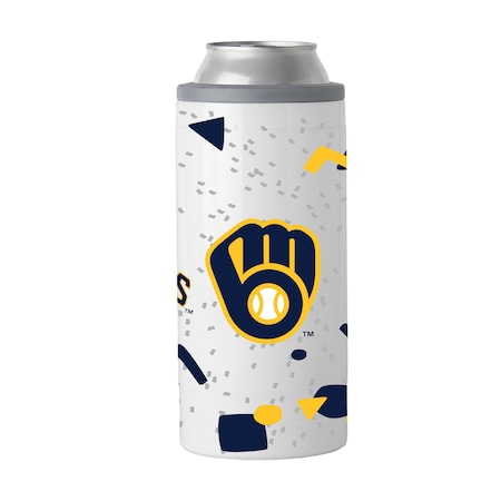 Logo Brands Milwaukee Brewers 12oz Flashback Slim Can Coolie 516-S12C-55
